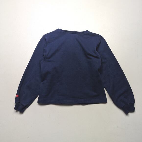 Vintage Oshkosh Bgosh Cardigan Girls Size 6 Navy Heart - Picture 4 of 6